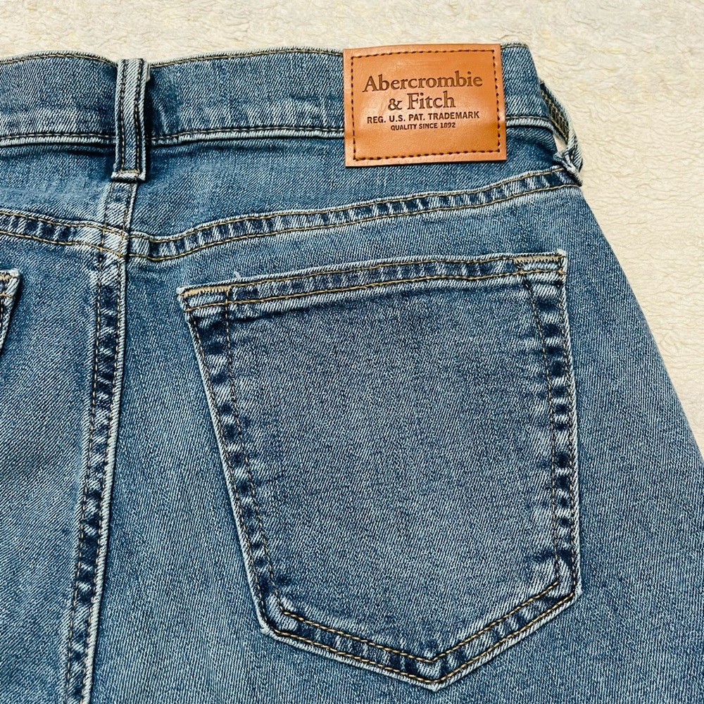NWT Men’s Size 28 Abercrombie & Fitch Bootcut Stretch Jeans In Blue 28” X 28” - Picture 7 of 11
